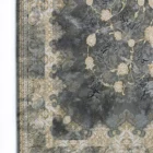 Carpets A beautiful, intricately designed carpet with a rich, dark grey background and a stunning floral pattern, perfect