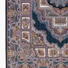 A stunning, intricately designed carpet with a rich, vibrant pattern, perfect for adding a touch of elegance to any room,
