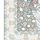 Carpets A beautiful, intricately designed carpet with a mix of flowers and foliage on a gray background
