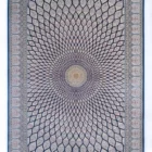 Carpets A beautiful, intricately designed carpet with a central pattern of interlocking flowers and a border of intricate