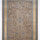 A beautiful, intricately designed carpet with a rich, vibrant pattern, perfect for adding a touch of elegance to any room,