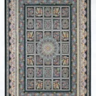 Carpets A beautiful, intricately designed carpet with a central pattern and surrounding borders, showcasing the art of