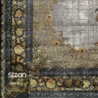 Carpets A beautiful, intricately designed carpet with a mix of gold and dark colors