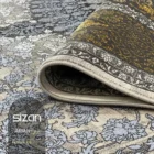 Carpets A close-up of a carpet's edge, with a patterned design and a soft, rolled edge