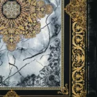 Carpets A stunning carpet with a marble and gold design, featuring intricate patterns and a luxurious feel, perfect for