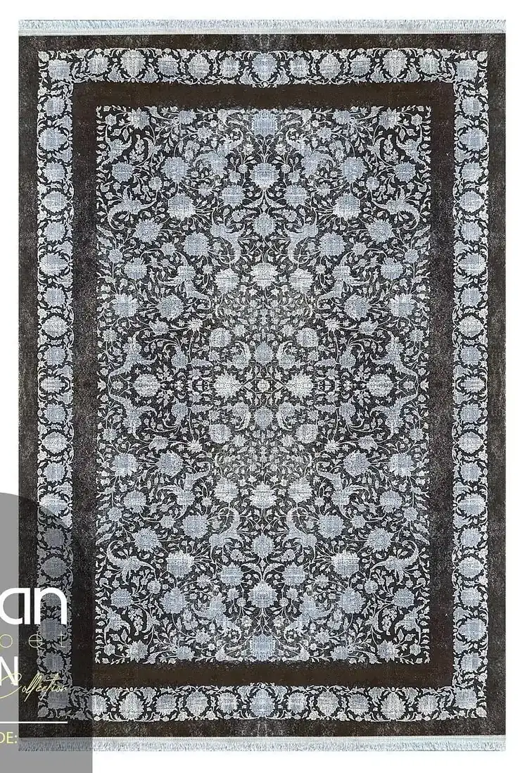 Carpets Elegant Rug Carpets A beautiful, intricately designed rug with a mix of dark and light colors