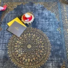 Carpets A person's feet on a carpeted floor