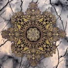 Carpets A stunning carpet with intricate gold and black patterns on a marble background